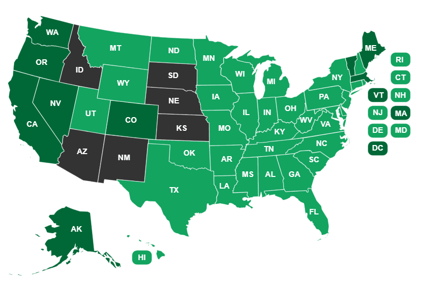 Marijuana State Map